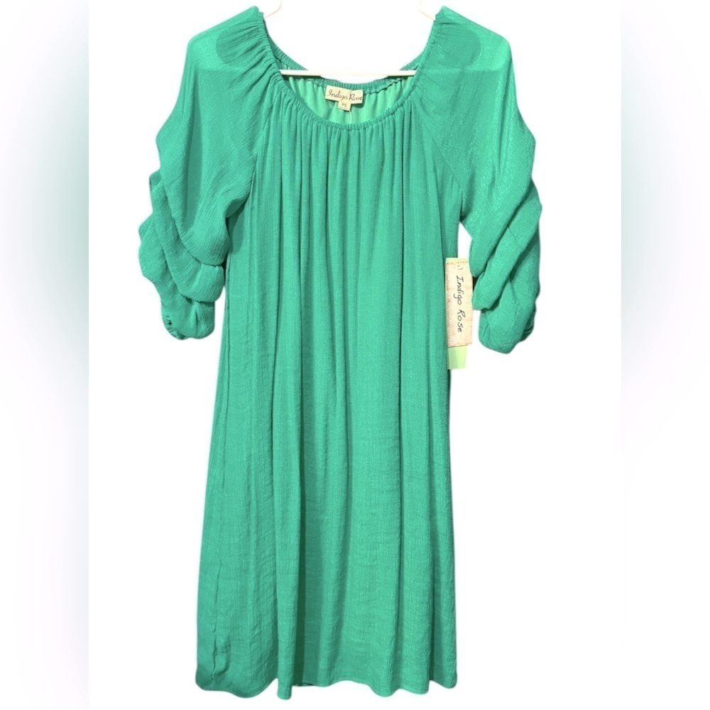 Indigo Rose dress petite 3/4 for women color: green size:S/p